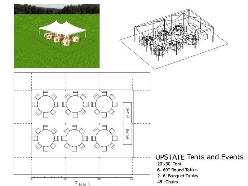 20x30 Tent Seating Chart