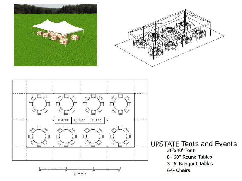 20x40 Tent Seating Chart