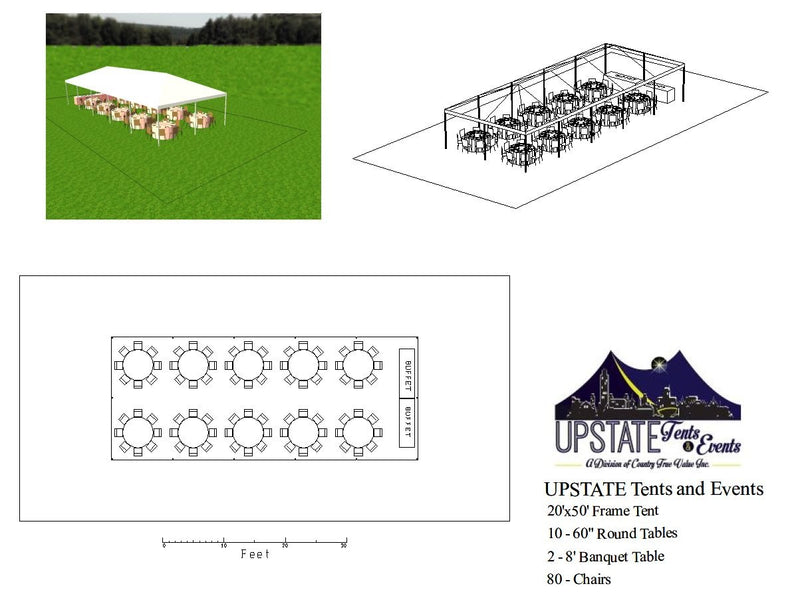 20x50 Tent Seating Chart
