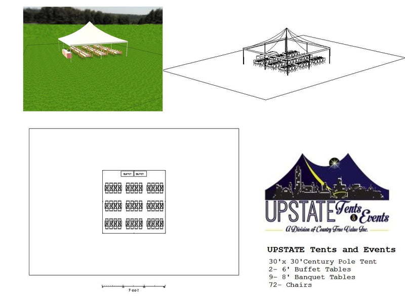 30x30 Tent Seating Chart