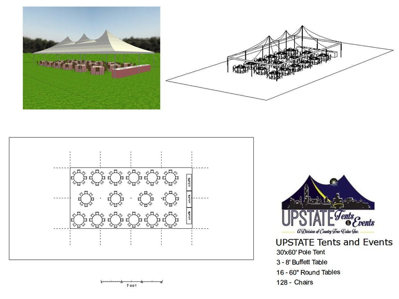 30x60 Tent Seating Chart