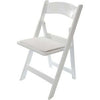 White Folding Resin Chair with Cushion