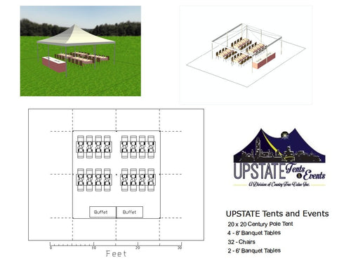 20' x 20' Century Pole Tent