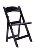 Black Folding Resin Chair with Cushion
