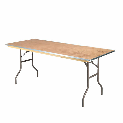 6′ Wood Banquet Table