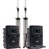 Dual Speaker Sound System with Wireless Microphones